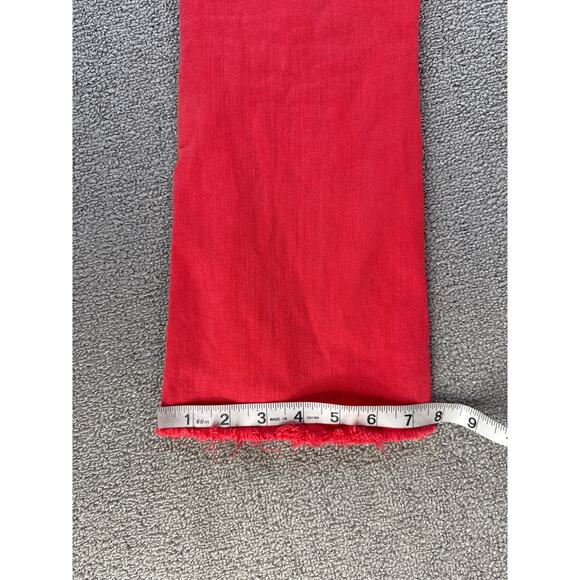 Mother Superior The Hustler Ankle Fray Jeans The Devil May Care Mars Red Sz 28 - Picture 15 of 15